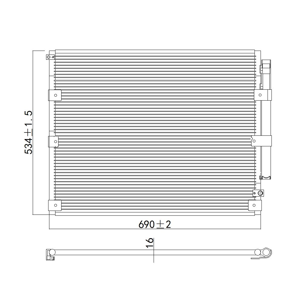 Aftermarket Car Auto Air Conditioning System Auto AC Condenser FOR TOYOTA PRADO 4700 2004 OEM 8846060903