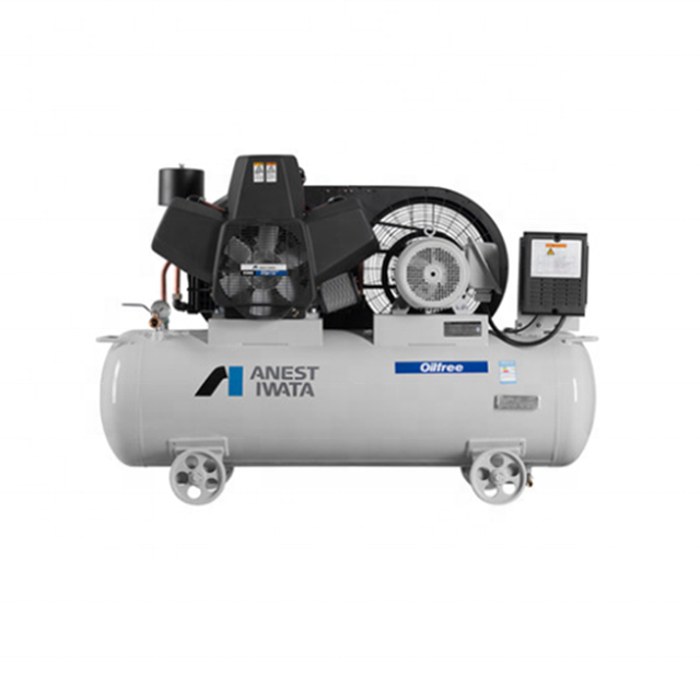 Made in Japan Anest Iwata Piston Type Oil Free air Compressor with air Tank
