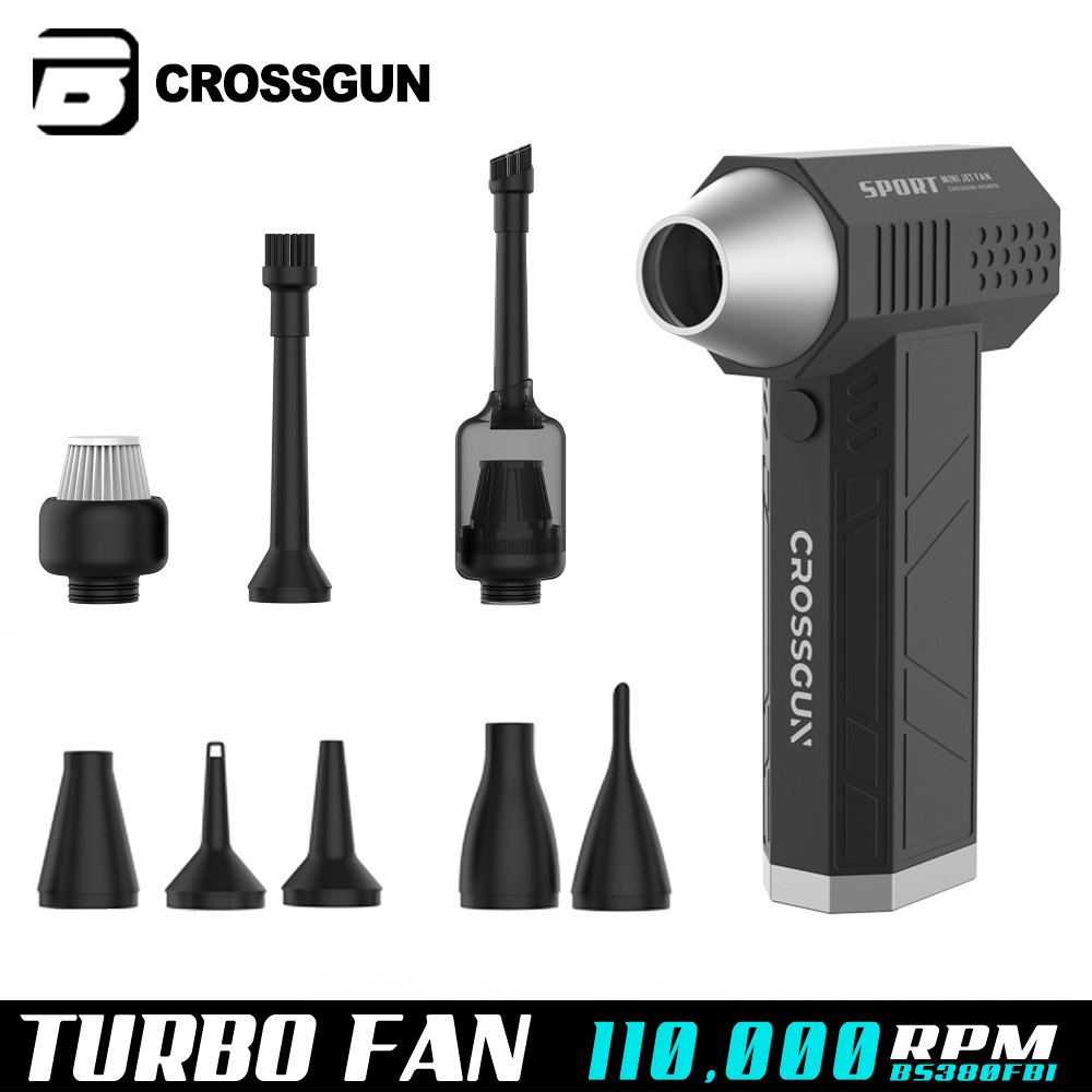12000RPM Compressed Air Duster Blower Electric Mini Turbo Jet Fan for Computer Keyboard Cleaning Hair Drying Camping Outdoors