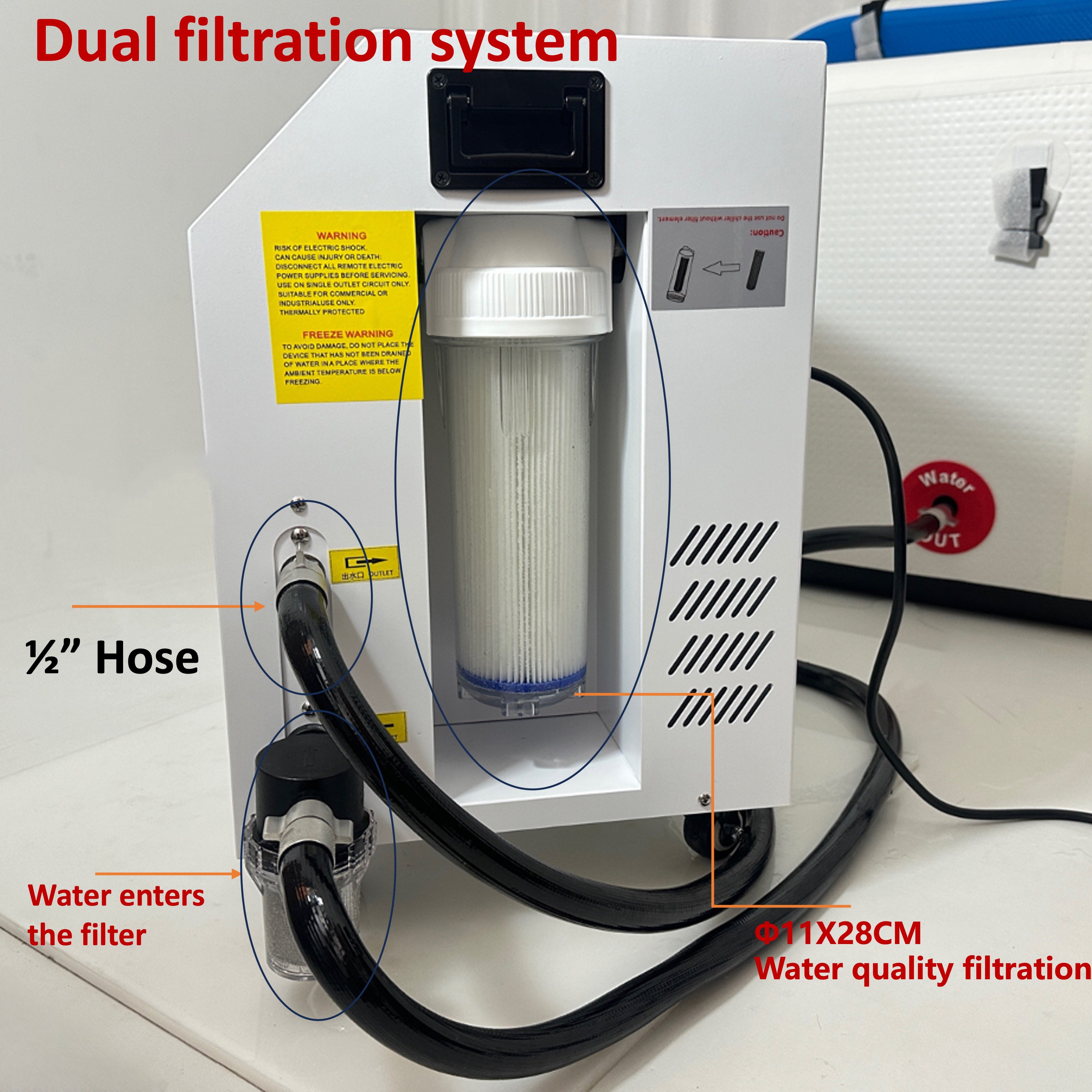 Smart WiFi Enabled Ice Bath Chiller with Ozone Pump for Athletic Recovery Muscle Rehabilitation Fitness Cold Therapy System