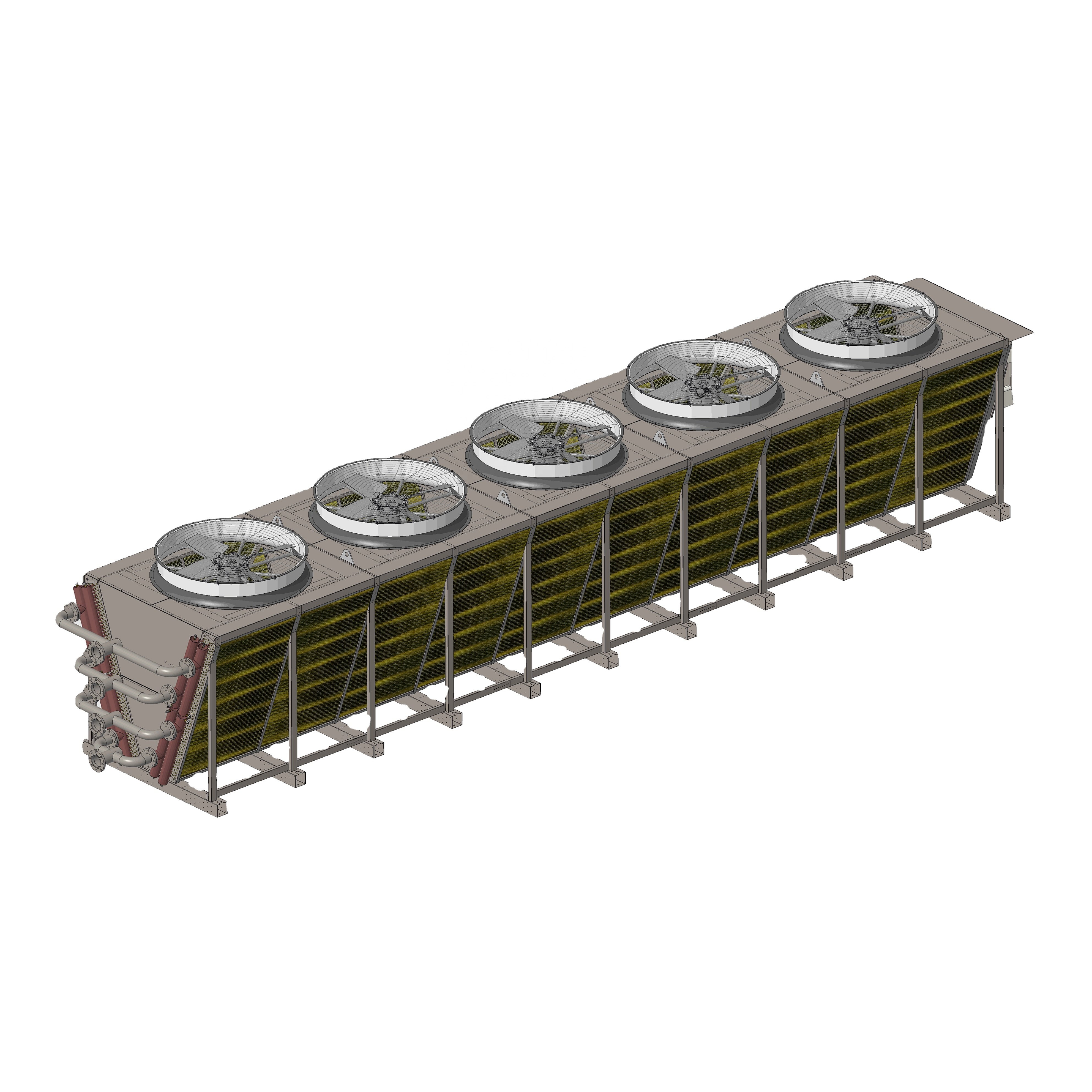 Tube Fin Adiabatic Cooler Air Cooled Dry Cooler, Glycol-water Cooler/turnkey Immersion Cooling Solution