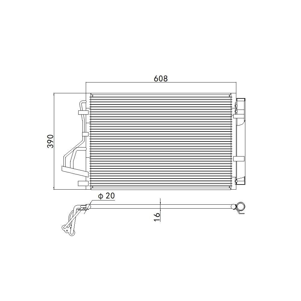 Aftermarket Car Auto Air Conditioning System Auto AC Condenser FOR HYUNDAI ELANTRA HYUNDAI I30 KIA CEE D CERATO OEM 976063X000