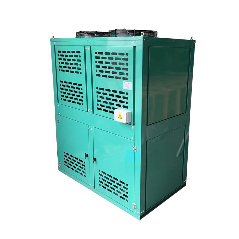 Hermetic Box V Type Air-cooled Compressor Condensing Unit with Low Temperature Top Discharge