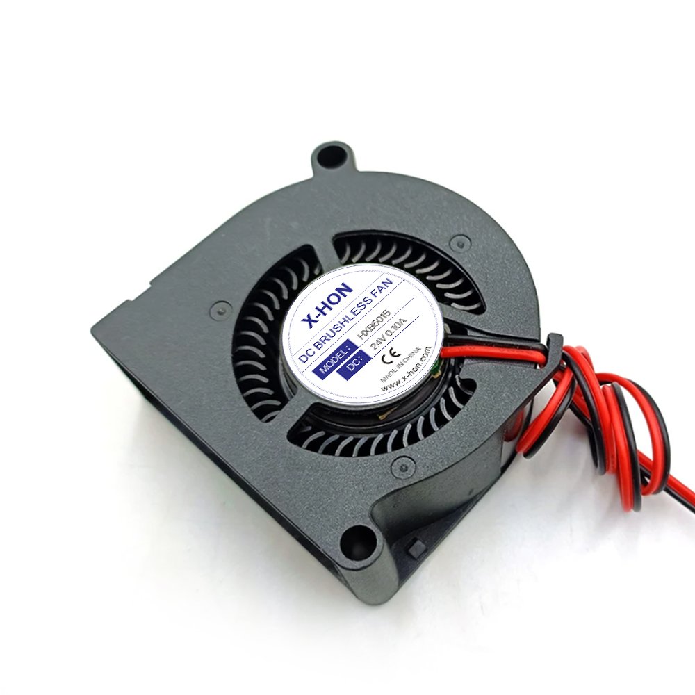 DC Brushless Blower Turbo Fan 5015 5CM DC 24V 0.16A 2-Wire Small Turbo Blower Fan 50x50x15m 6500 RPM