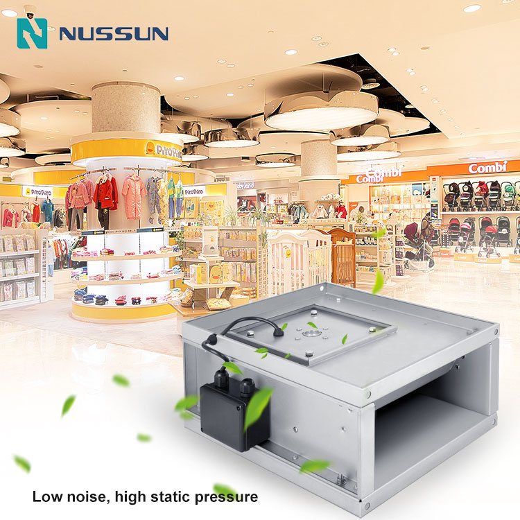 500mm*250mm Square Ventilation System Building Smoke Extractor Centrifugal Rectangular Inline Duct Cabinet Fan