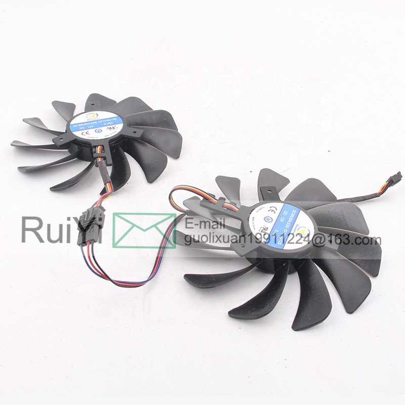 Original 24V 48V DC12V 0.45A EC AC 95X95X35MM 9CM 9535XFX RX580/590 /Vega 56/64 Black Wolf Graphics Card CF1010U12S Cooling Fan