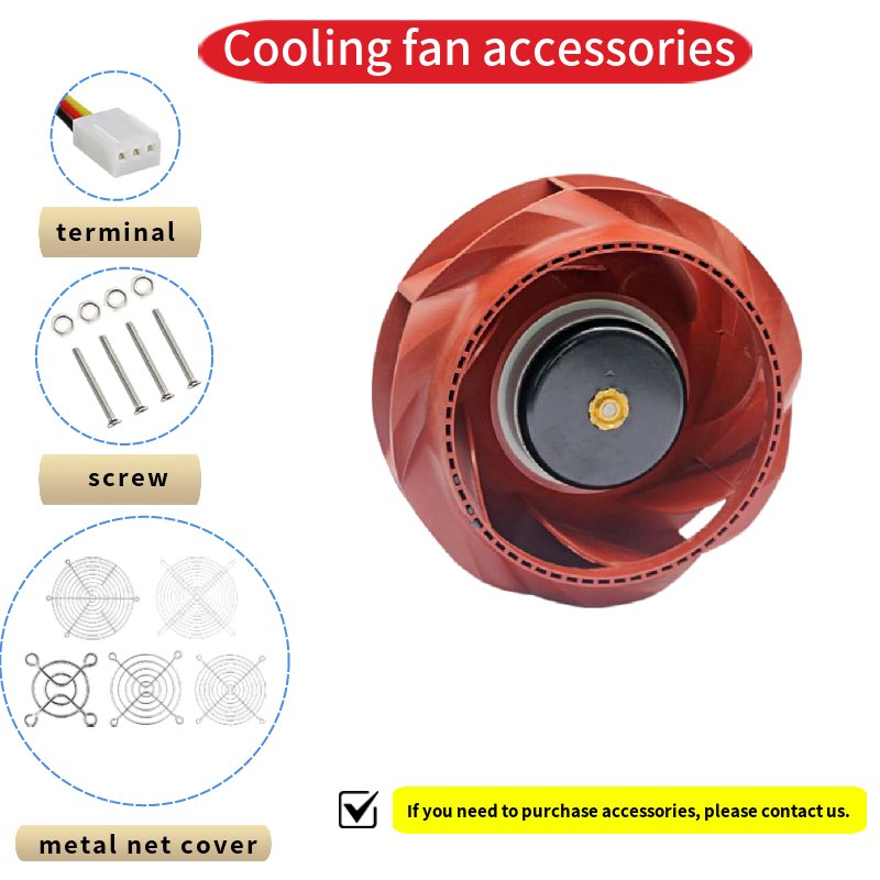 175x69mm EC FAN 110V 220V High Speed air Flow Industrial Low Price 200W 175mm Bldc Blower Kitchen Hood Fan Centrifugal Fan