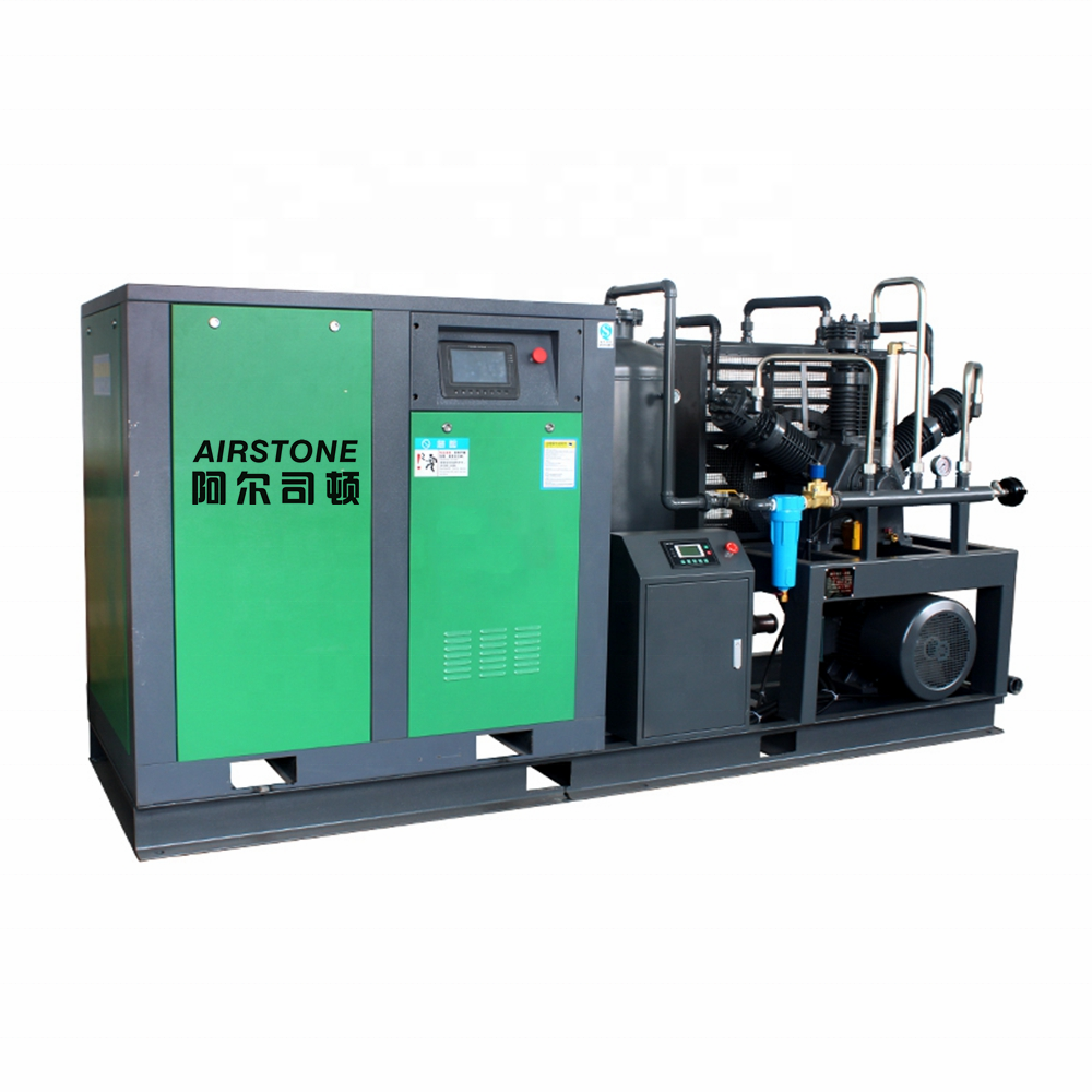 High Pressure 30 Bar 40 Bar Gas Booster Type Screw Air Compressor for PET Bottle Blowing Machine