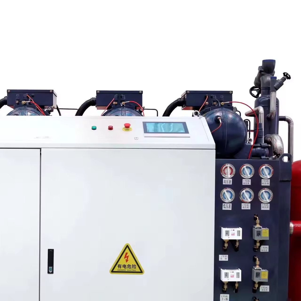 High Quality Screw Parallel Compressor Units 100p*3 for Air Conditioner Air Cooled Condensing Unit of Hanzhong Cold Storage Room