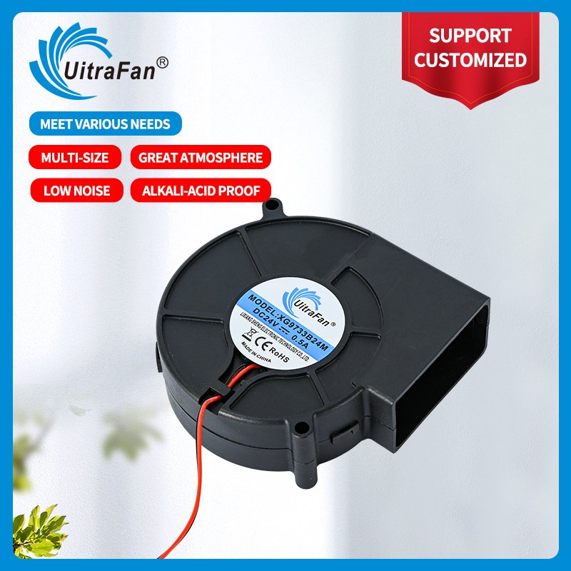 DC 9733 Fireplace Radiator Fan 12v24v Pure Copper Motor Source Factory Dc Blower Fan