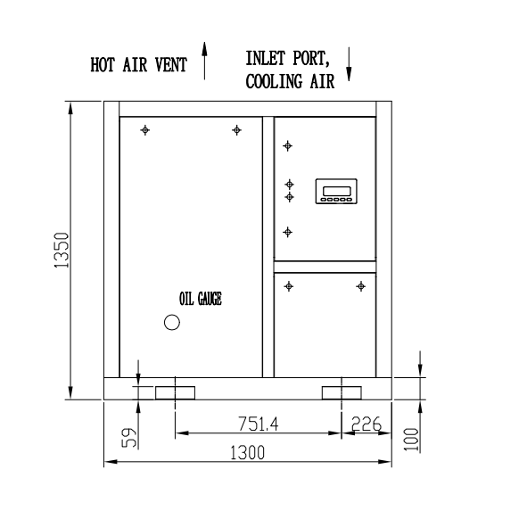 UNITED 1.25Mpa 11KW Single-stage Fixed Speed Screw Air Compressor Air Cooled Industrial Air Compressor
