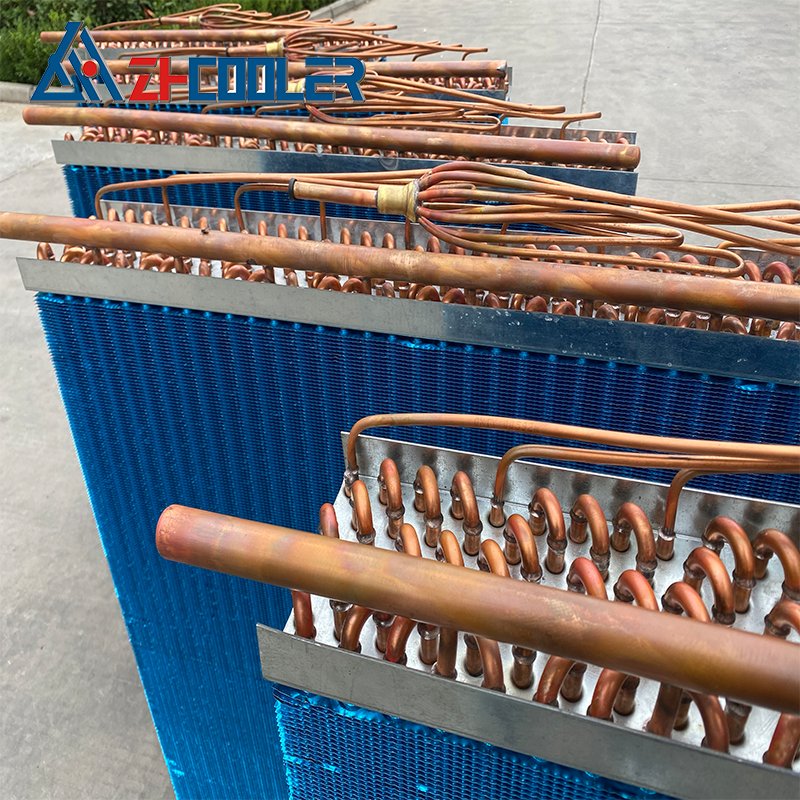 Serpentin Condensador Friger Water Cooled Fin Condensers Coil Refrigeration Air Cooled Fin Type Tube and Fin Copper Condenser