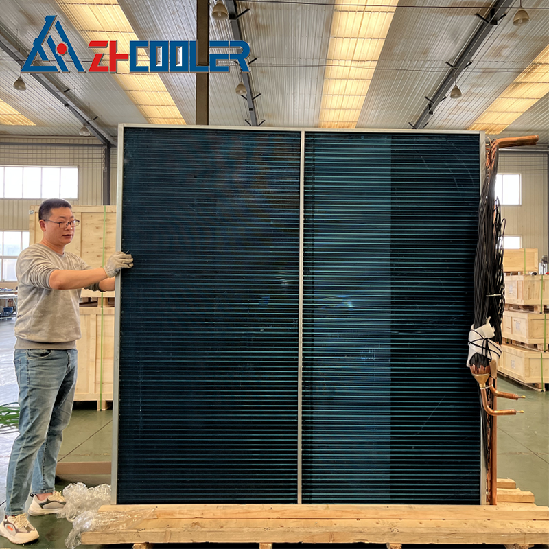 Serpentin Condensador Friger Water Cooled Fin Condensers Coil Refrigeration Air Cooled Fin Type Tube and Fin Copper Condenser