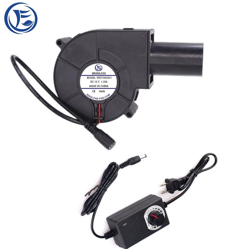 97x97x33mm 12V DC Air Blower Fan 9733 4inch Turbo Fan Blower 5500rpm High Speed Centrifugal Fan