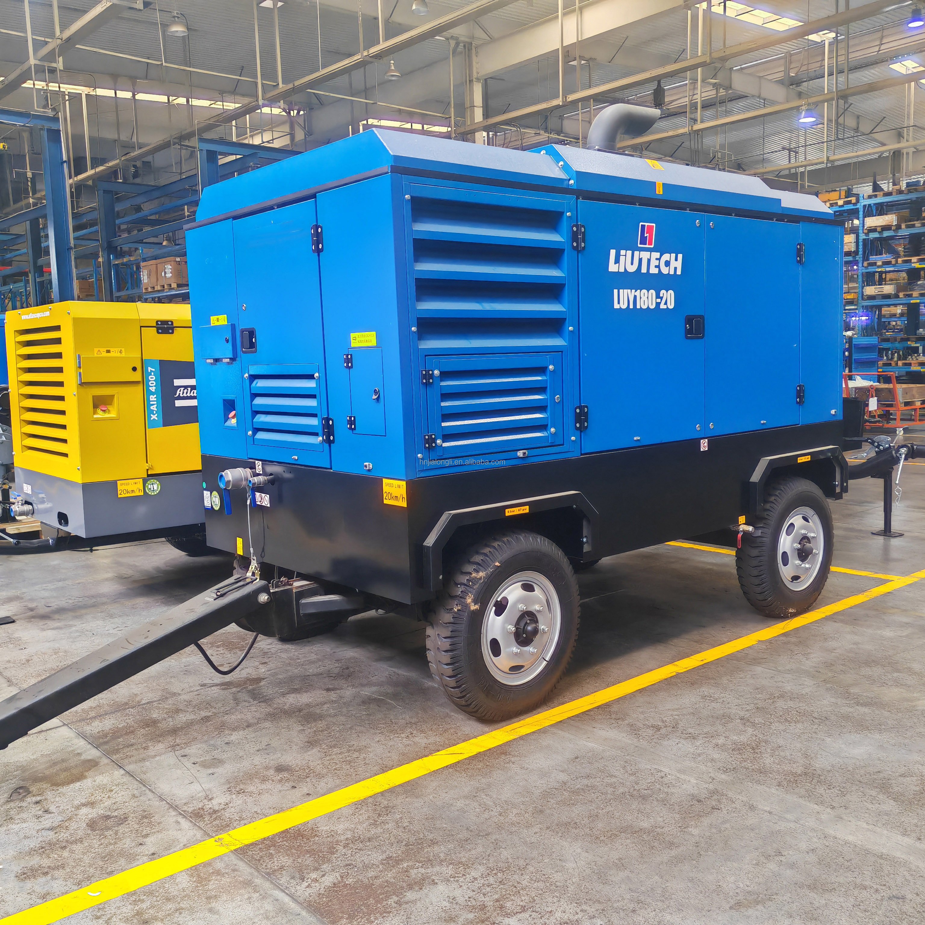 Air Compressor for Drilling Rig HNCY150-17 17 Bar 246psi Portable Diesel Screw Air Compressor