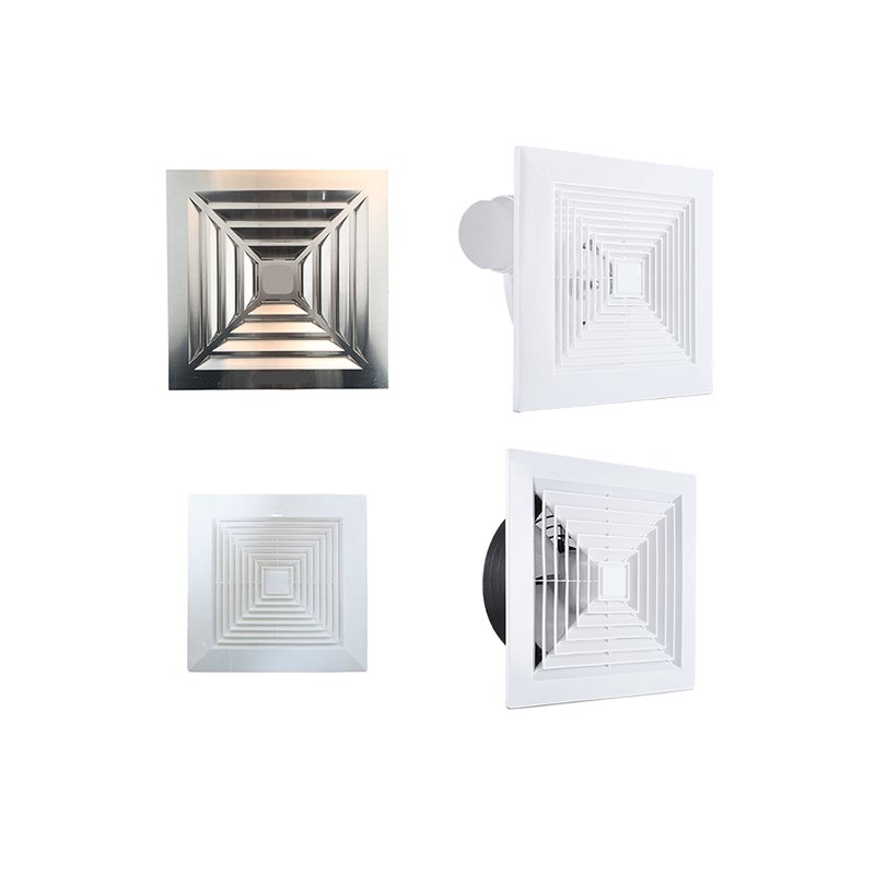 6 Inch Low Noise Bathroom Ventilation Wall Mount Ceiling Plastic Ventilation Silent Ceiling Exhaust Fan