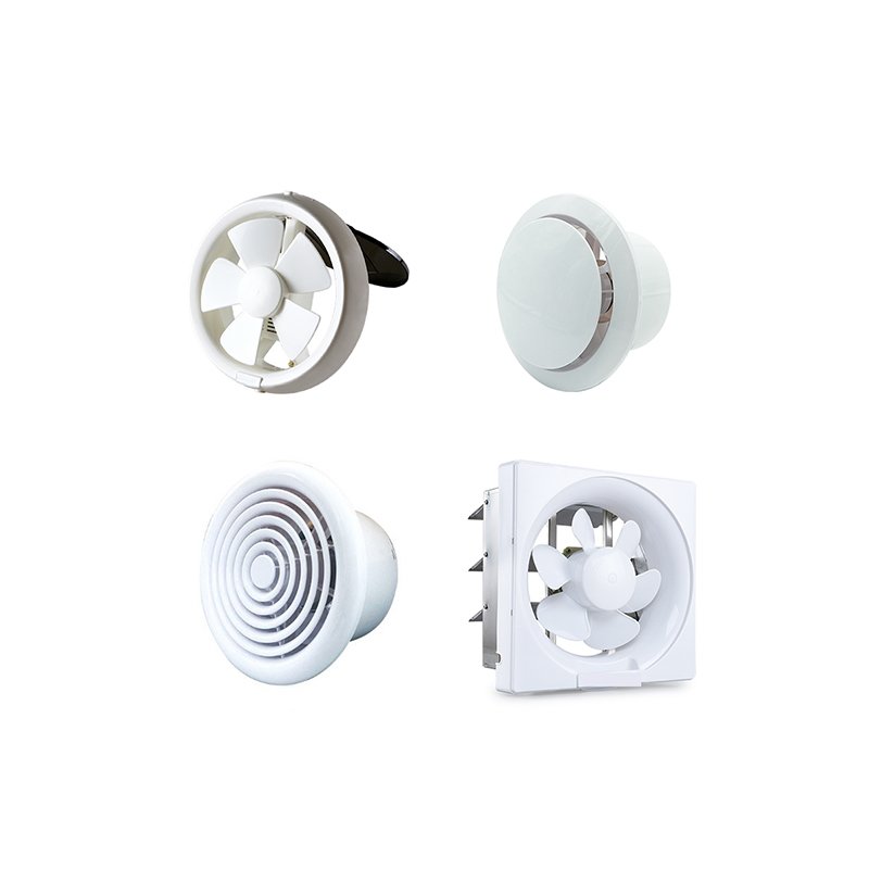 6 Inch Low Noise Bathroom Ventilation Wall Mount Ceiling Plastic Ventilation Silent Ceiling Exhaust Fan