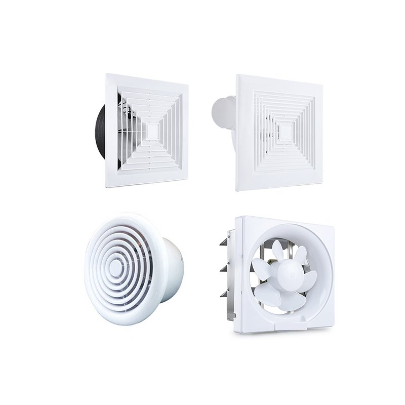 6 Inch Low Noise Bathroom Ventilation Wall Mount Ceiling Plastic Ventilation Silent Ceiling Exhaust Fan