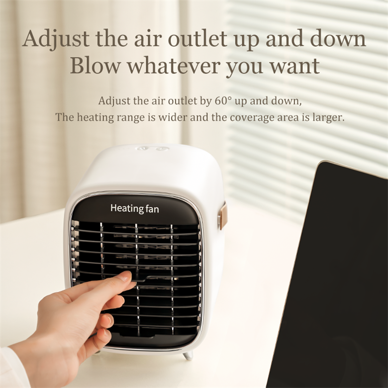 Portable Desktop Electric Ceramic PTC Room Desk Table Heat Powered Electrical Heating Space Warm Air Blower Fan Heater