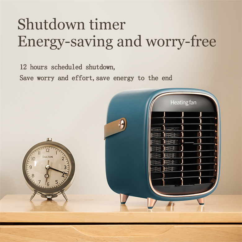 Portable Desktop Electric Ceramic PTC Room Desk Table Heat Powered Electrical Heating Space Warm Air Blower Fan Heater