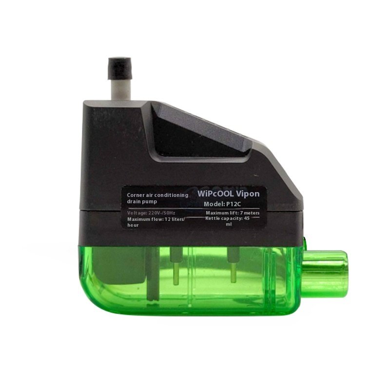 Wipcool Condensate Drain Pump P12C Mini Electric Manual Corner Lift Pump for Wall-Mounted Air Conditioner for Home HVAC