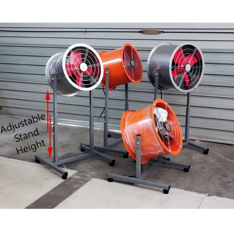 12" Adjustable Height Handle Standing Type AC Axial Cooling Exhaust Fan