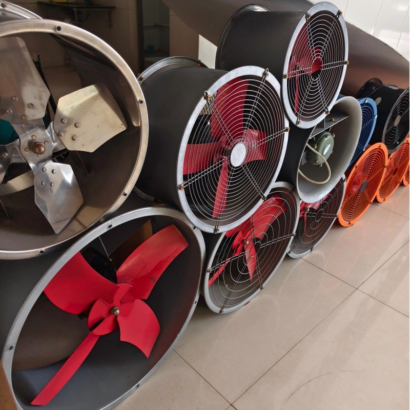 12" Adjustable Height Handle Standing Type AC Axial Cooling Exhaust Fan