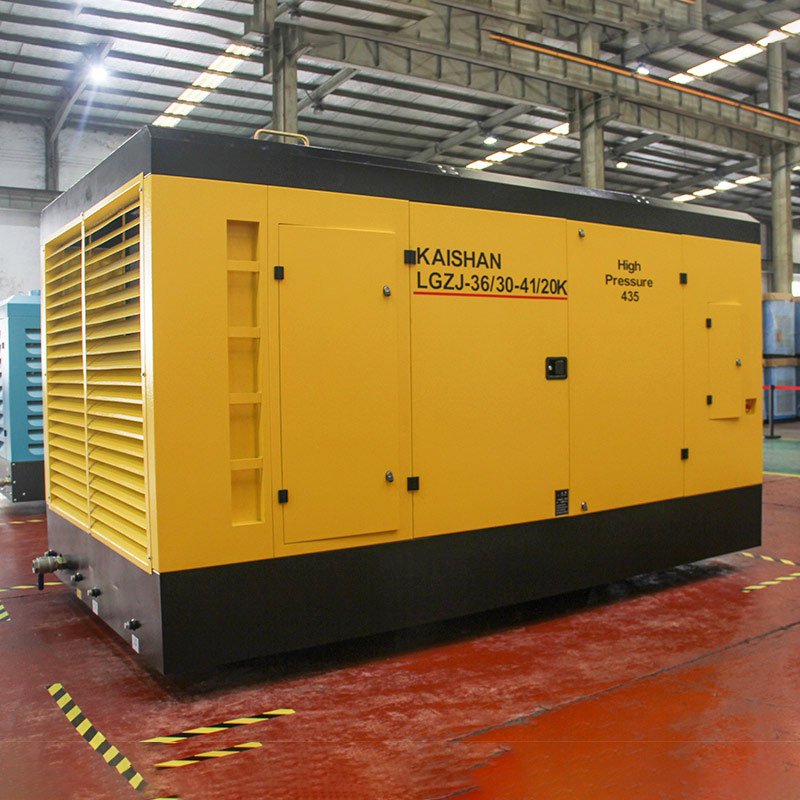 KAISHAN LGZJ-36/30-41/20K Towable Twin Diesel Engine Screw Air Compressors for Well Mine Drilling Rigs