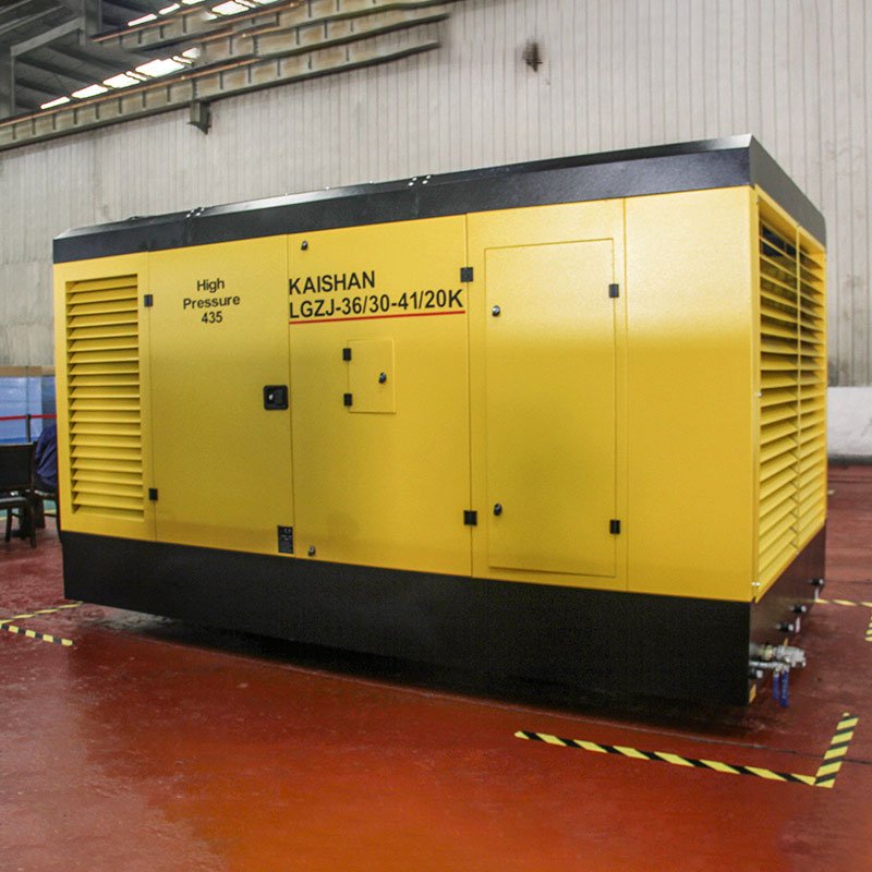 KAISHAN LGZJ-36/30-41/20K Towable Twin Diesel Engine Screw Air Compressors for Well Mine Drilling Rigs