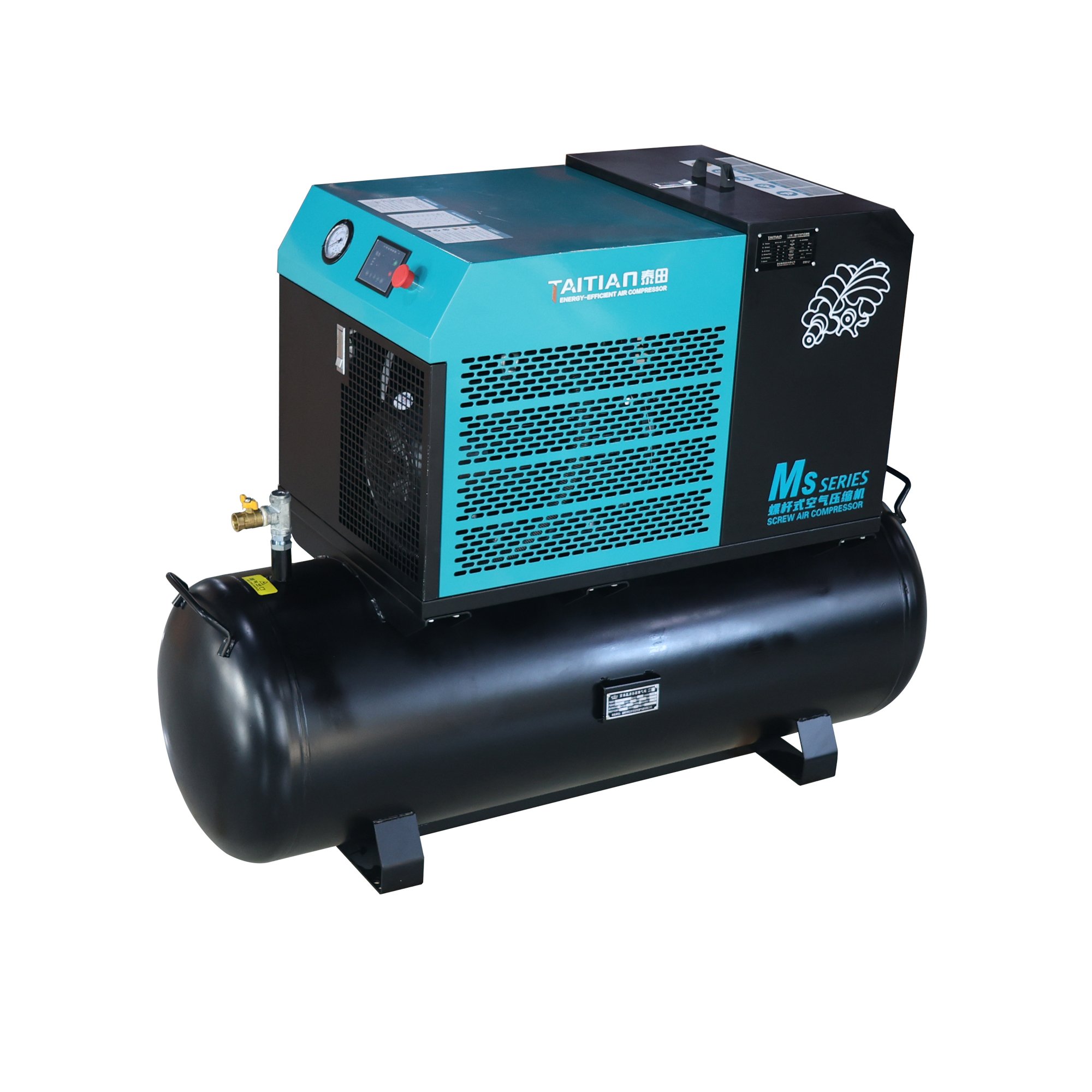 15HP 11KW All in One with 300L air tank Portable Screw Air Compressor Industrial Compressor