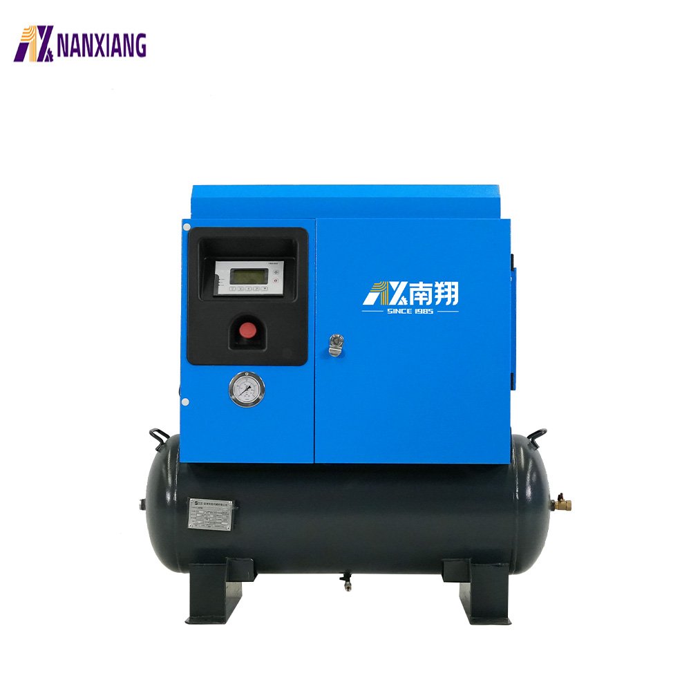 China Supplier Portable Silent Screw Compressor 3.7kw 5hp 2 in 1 Vsd Screw Type Air Compressor With Air Tank
