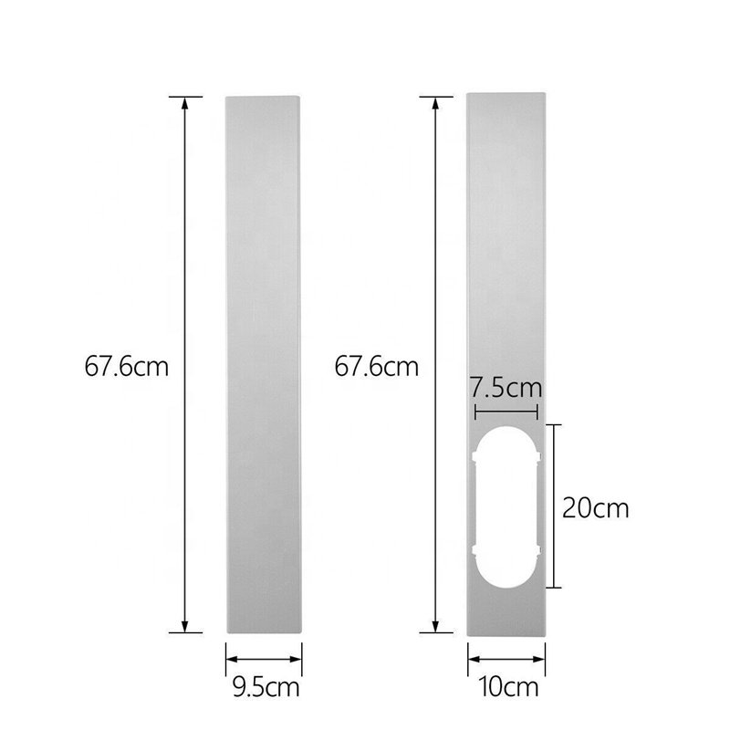 3PCS PVC Window Ac Bracket Window Slide Kit Plate Portable air Conditioner Window Seal Plates Kit