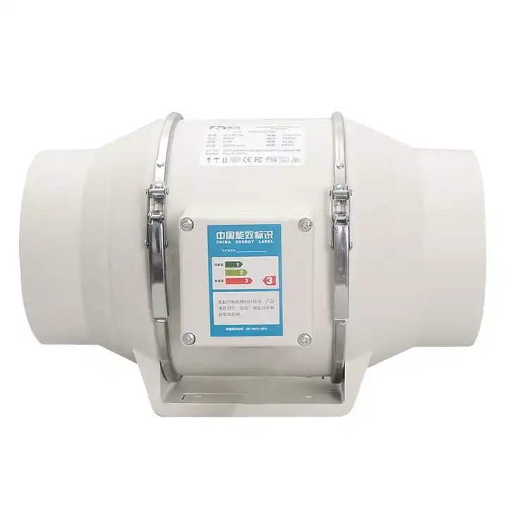 Mixed Flow Axial Straight Duct Fan Electric Mute High Speed of 220 Ac Plastic Ventilation Fan