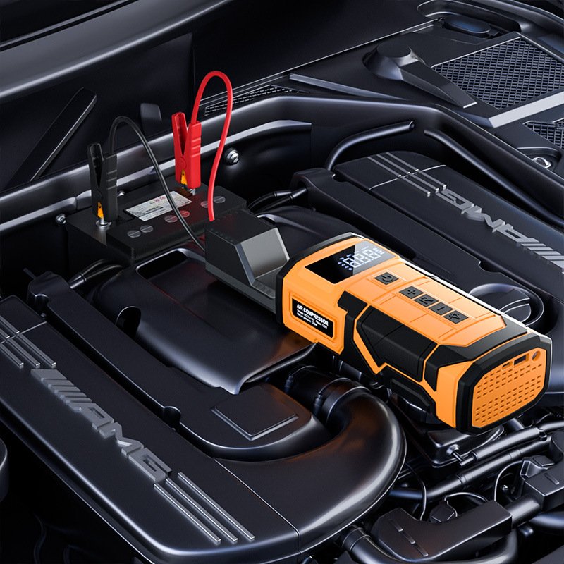 Portable Jump Starter 3IN1 8000mAh Cordless Multi-function air Pump Compressor for Car Tyre Inflators Car Battery Jump Starter