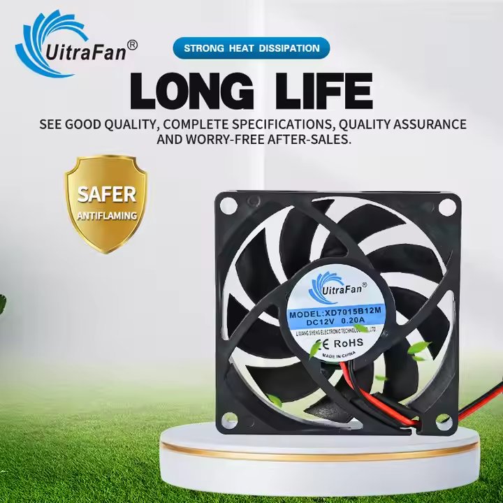 70mm Silent DC 5V 12V 24V Ventilation Fans 7015 Axial Fan Heater Cooling Fan 70*70*15MM