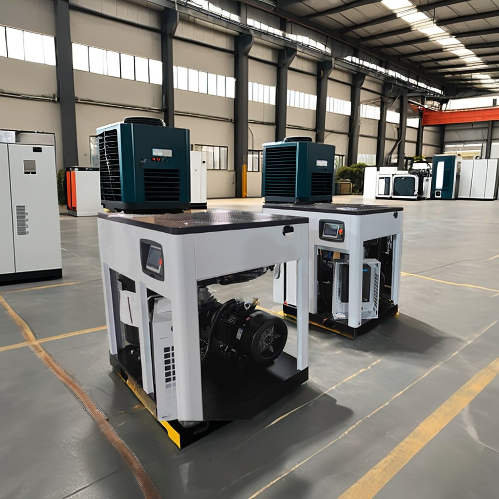 Factory Direct Silent 1.3m3/min Rotary Stationary Compressor 7.5kw 10hp Fix Speed Screw Air Compressor for Industrial Use