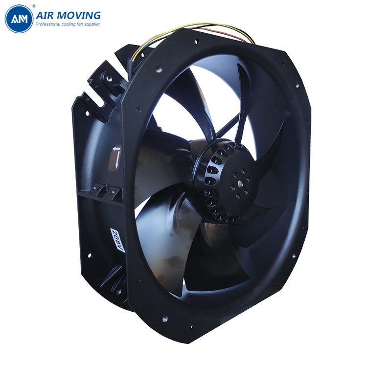 AM28080HB2 208V AC Fan High-Temperature Axial Flow Fan 1100CFM 28080MM 2700RPM 280X280X80MM Cooling Fan All-metal