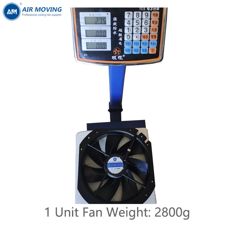 AM28080HB2 208V AC Fan High-Temperature Axial Flow Fan 1100CFM 28080MM 2700RPM 280X280X80MM Cooling Fan All-metal