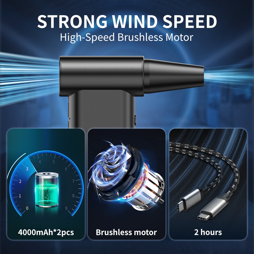 5 in 1 the Latest Turbo Jet Fan 120000 RPM Electric Violent Fan Portable Fast Charging Air Turbojet Blower Mini Turbo Fan