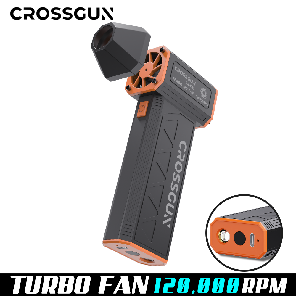 CROSSGUN High Speed Mini Jet Fan 120000RPM Violent Air Blower Car Dryer Vacuum Cleaner Duster Portable Air Hammer