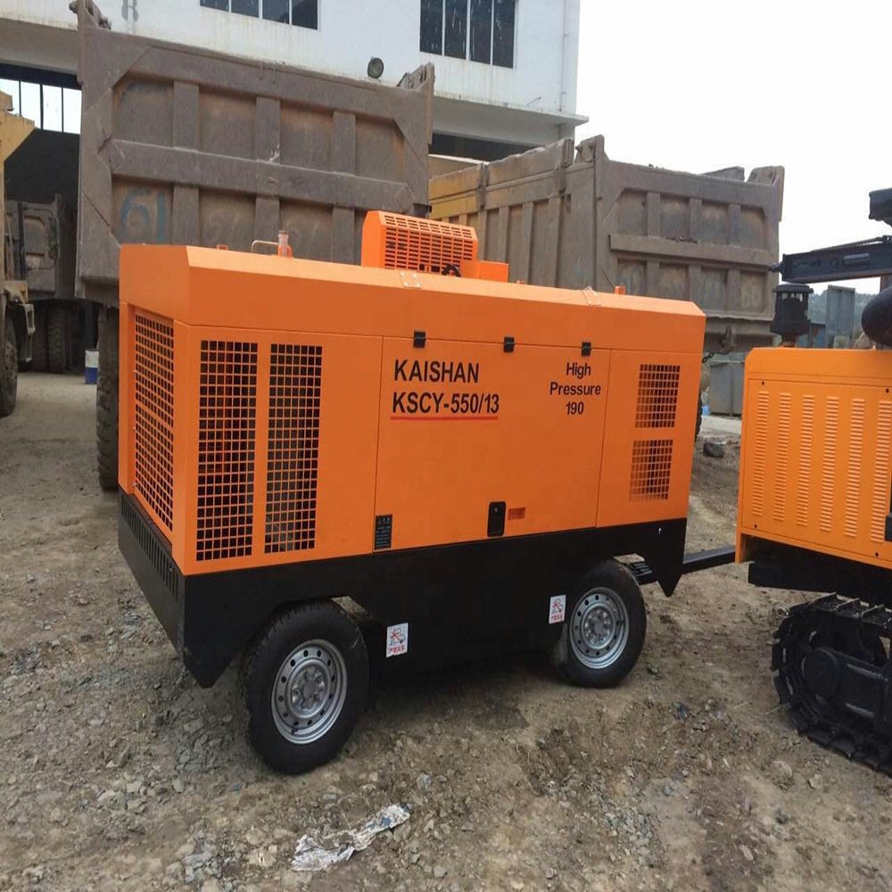 China Kaishan lg 13 bar 189psi Mobile Screw Diesel Engine Air Compressor for Drilling Rig