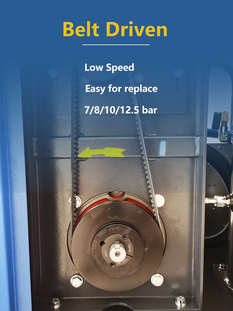 Industry Silent 11KW 15KW 22KW 30HP 16 Bar 300L 500L 1000L Air Tank Rotary Screw Air Compressor With Dryer for Laser Machine