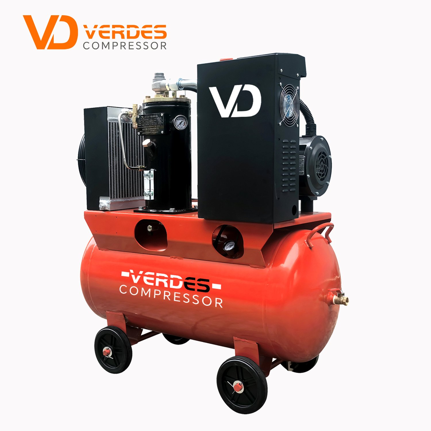 Portable Industrial Rotary Screw air Compressor 5kw 4kw 2.2kw Small air Compresores Screw 5hp 3hp with tank 100l 150l 200l