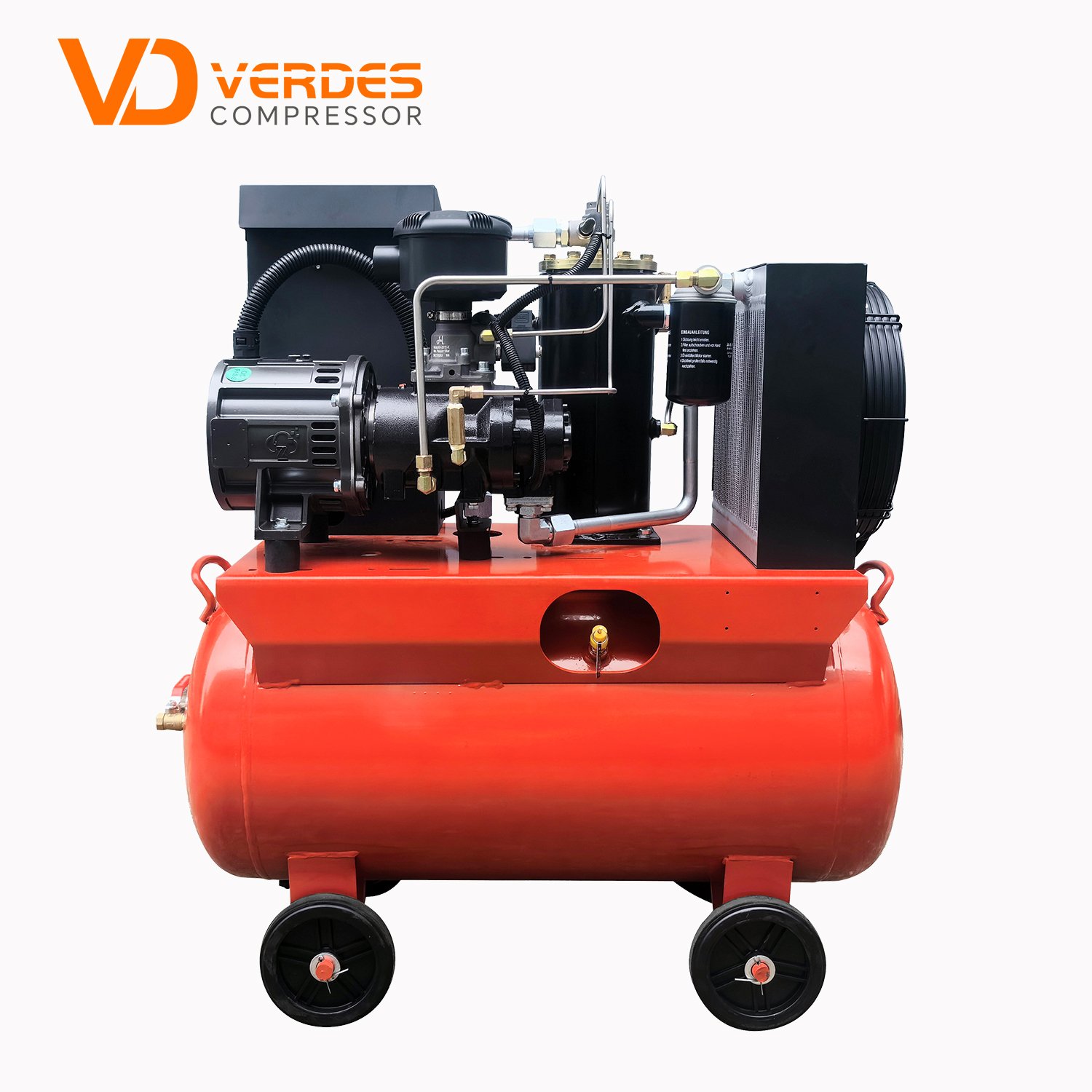 Portable Industrial Rotary Screw air Compressor 5kw 4kw 2.2kw Small air Compresores Screw 5hp 3hp with tank 100l 150l 200l