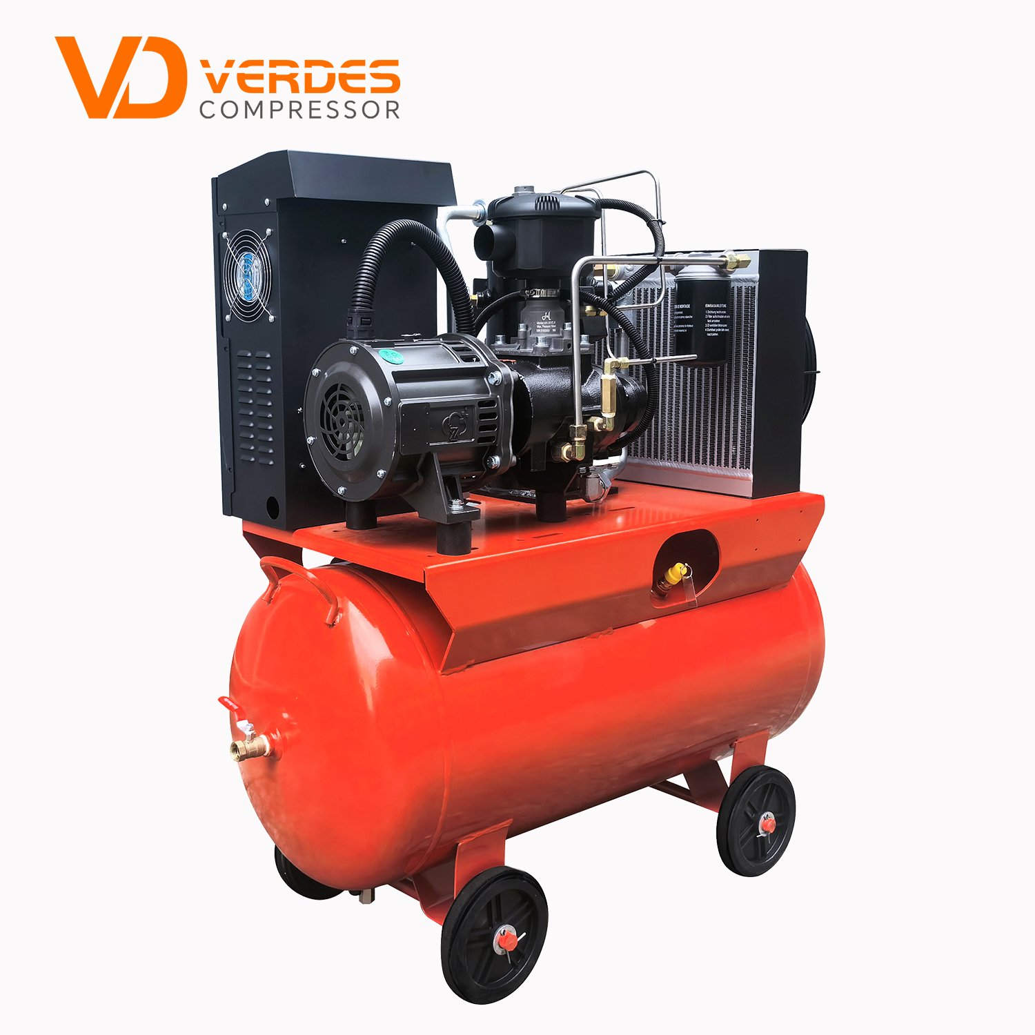 Portable Industrial Rotary Screw air Compressor 5kw 4kw 2.2kw Small air Compresores Screw 5hp 3hp with tank 100l 150l 200l
