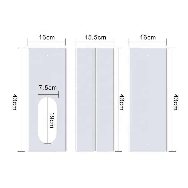 AC Sealing Panels Plate Unit Ac Accessories Air Conditioning Sliding Windows Seal Set Portable Air Conditioner Window Vent Kit