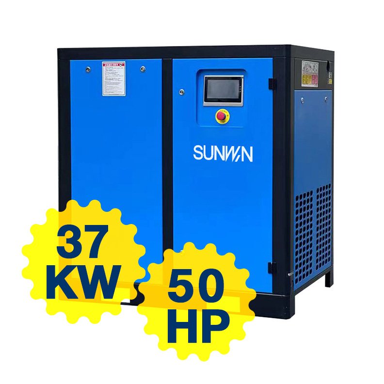Low Maintenance Cost Screw High Efficiency Energy Saving Air Compressor 22KW 30HP 11KW 15HP 37KW 50HP 75KW 100HP