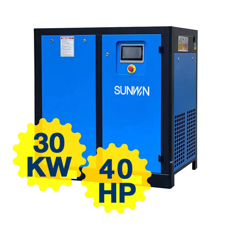 Low Maintenance Cost Screw High Efficiency Energy Saving Air Compressor 22KW 30HP 11KW 15HP 37KW 50HP 75KW 100HP