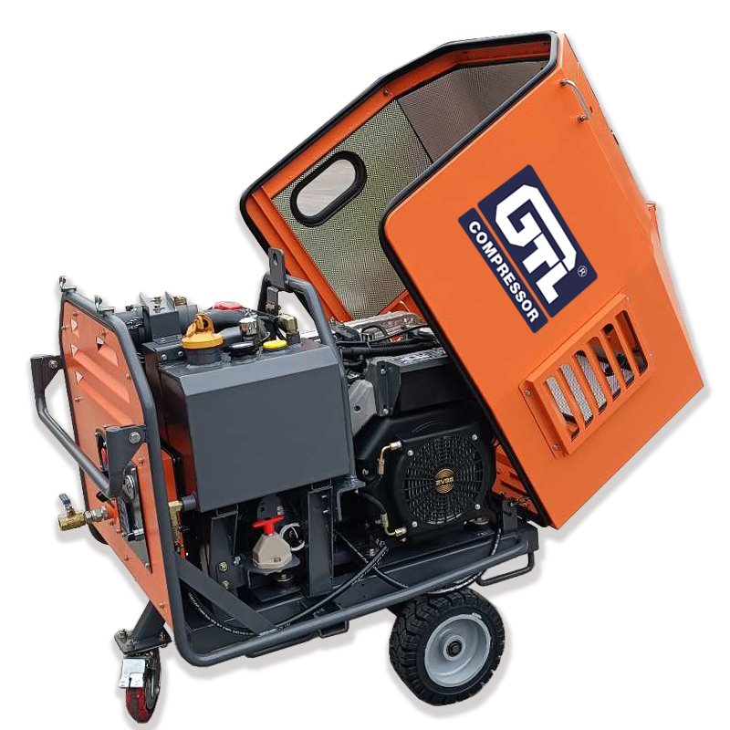GTL POWER MMDS50S13F-NR2 50cfm 13bar Durable DIesel Screw Portable Air Compressor