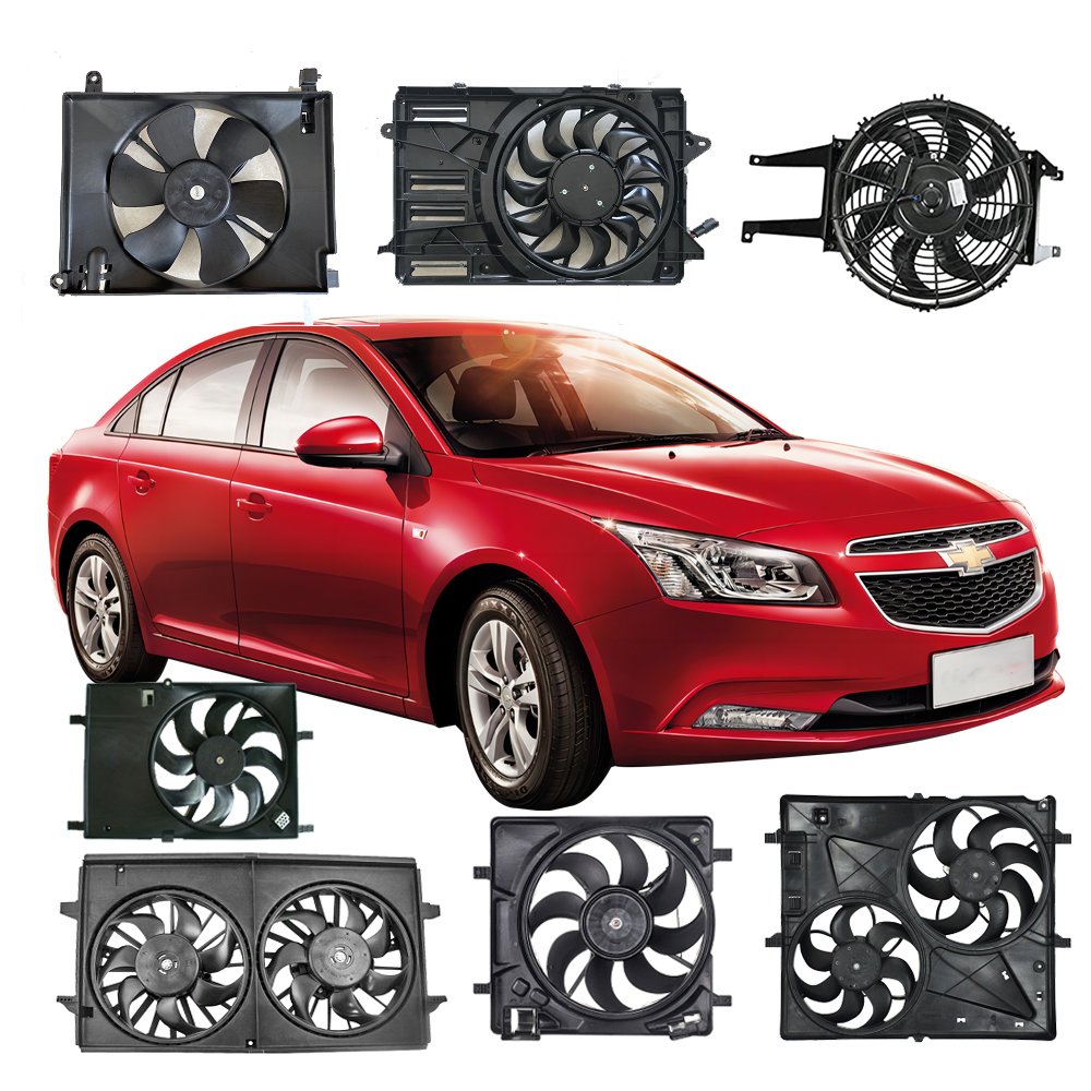 OEM 95205515 95205516 1581811 Engine Radiator Fan Assembly for Chevrolet Spark 2015- Cooling Fan Radiator